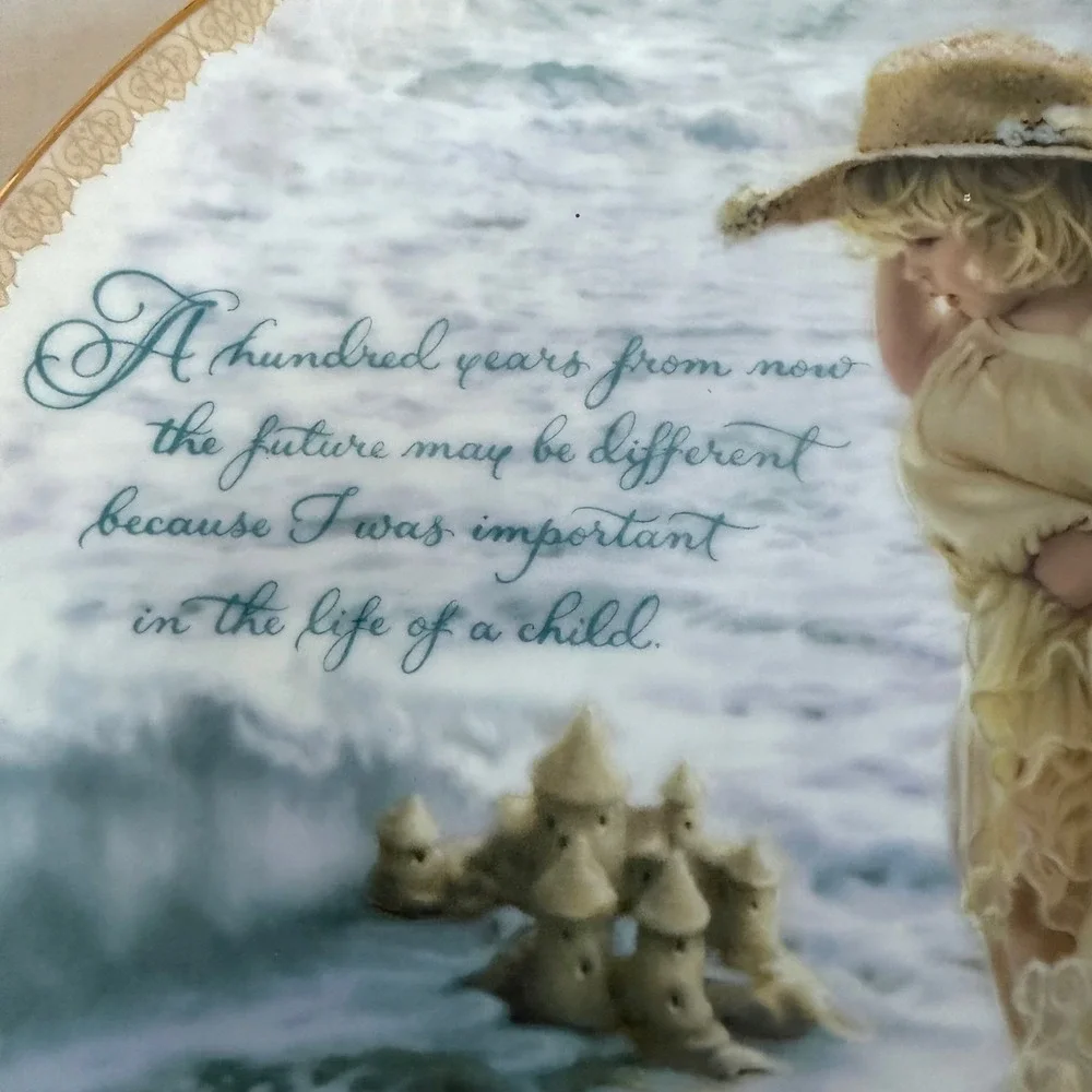 Sandra Kuck Tomorrows Promise Collector Plate Shores of Wonder Reco 2001 Vintage